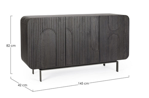 Bizzotto Credenza con 3 ante Orissa Nero