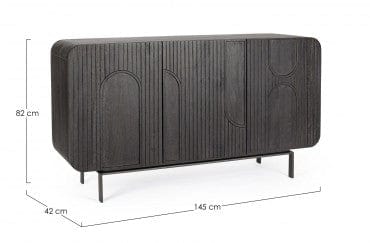 Bizzotto Credenza con 3 ante Orissa Nero