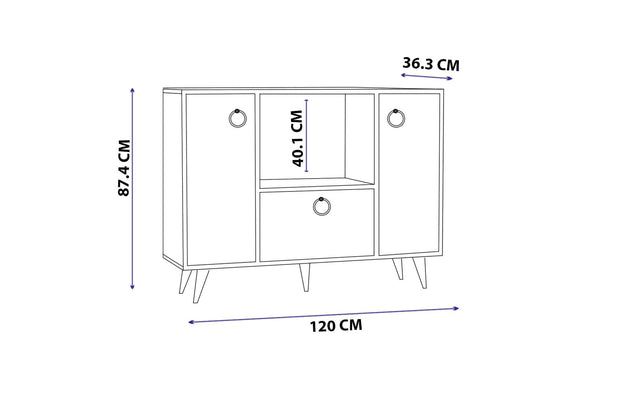 Asir Credenza con 3 ante Pietro Noce