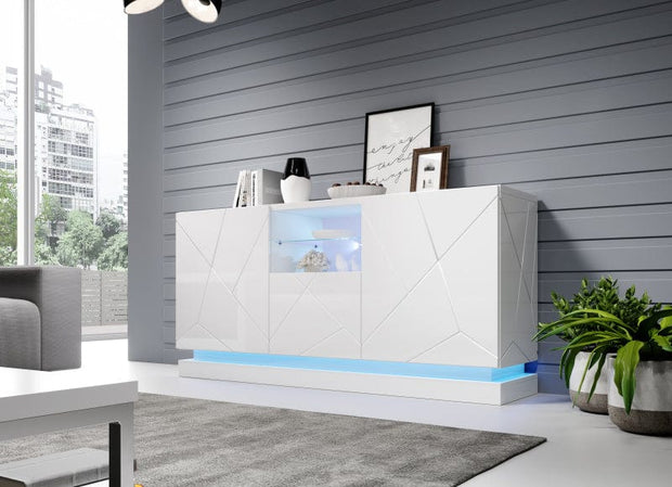 Halmar Credenza con 3 ante Qiu Bianco