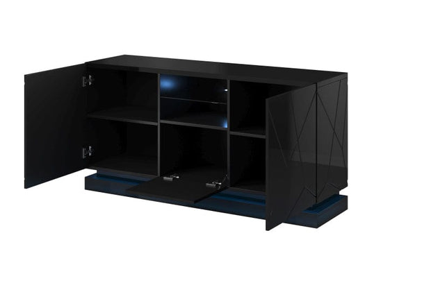 Halmar Credenza con 3 ante Qiu Nero