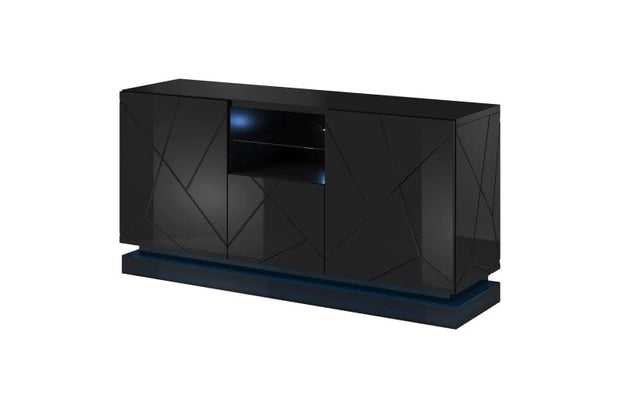 Halmar Credenza con 3 ante Qiu Nero