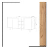 Asir Credenza con 3 ante Seria Quercia