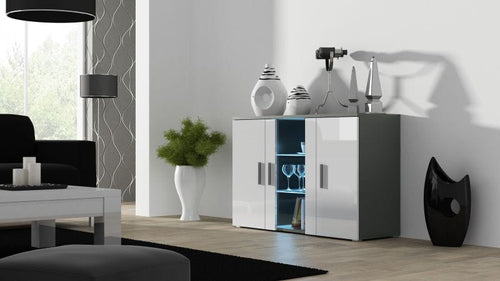 Halmar Credenza con 3 ante Soho Grigio