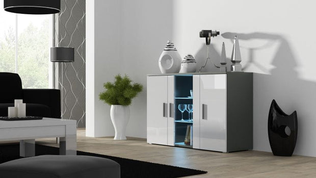 Halmar Credenza con 3 ante Soho Grigio