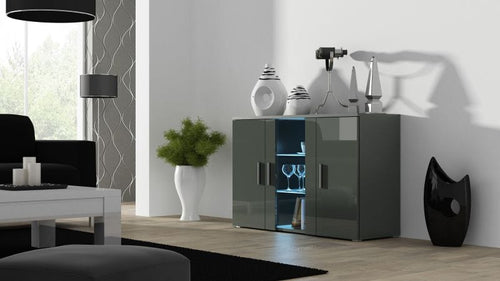 Halmar Credenza con 3 ante Soho Grigio