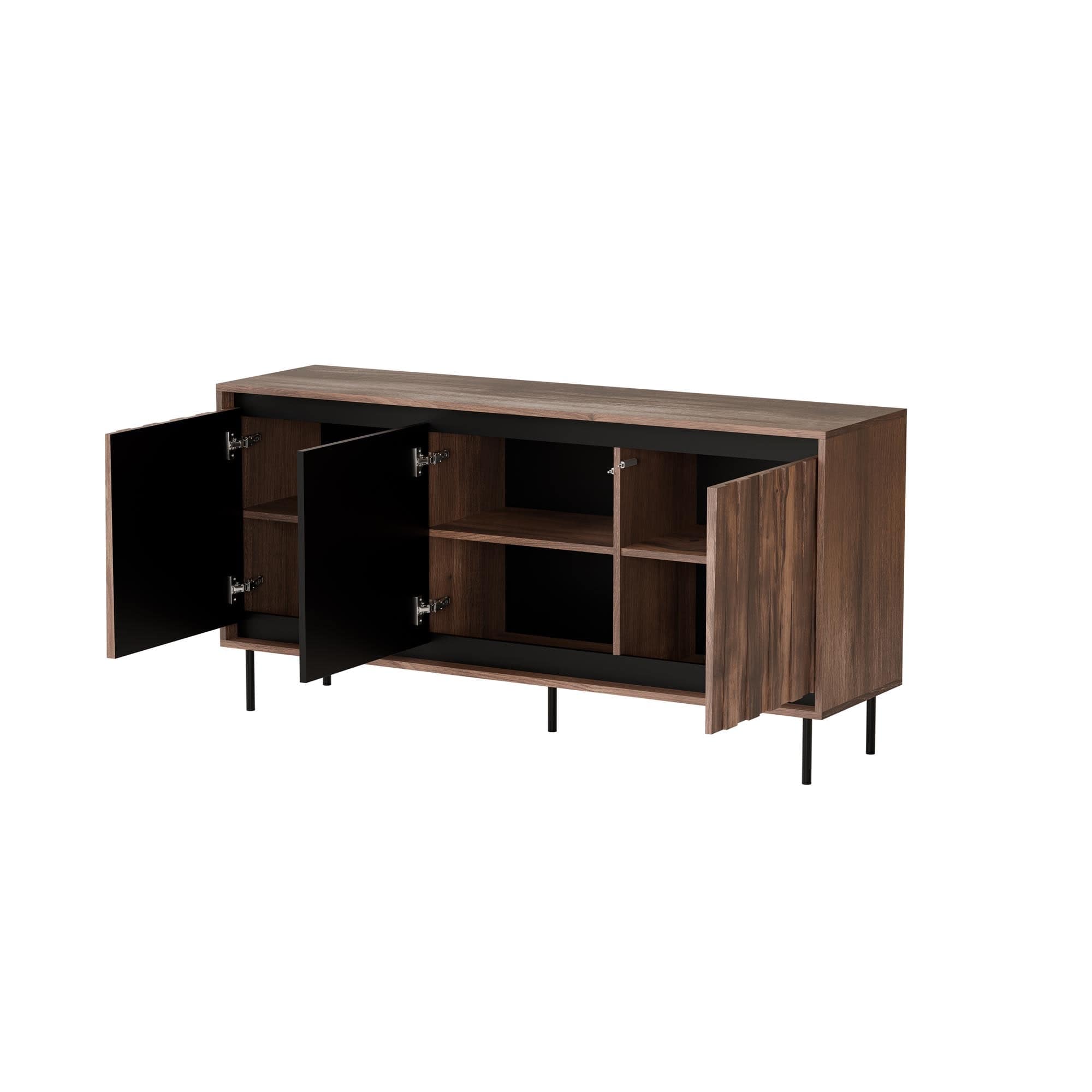 Halmar Credenza con 3 ante Swing Noce
