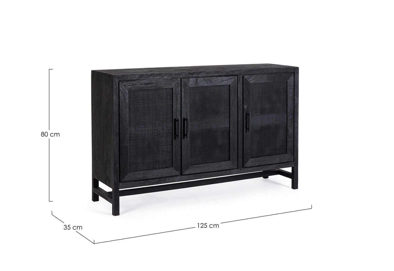 Bizzotto Credenza con 3 ante Weston Nero