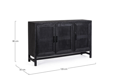 Bizzotto Credenza con 3 ante Weston Nero