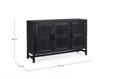 Bizzotto Credenza con 3 ante Weston Nero