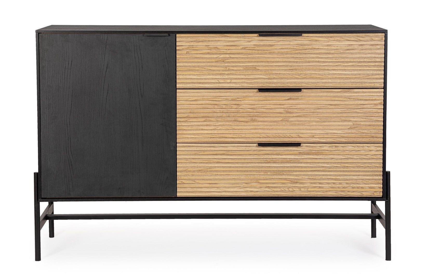 Bizzotto Credenza con 3 cassetti e 1 anta Allycia Nero