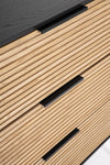 Bizzotto Credenza con 3 cassetti e 1 anta Allycia Nero