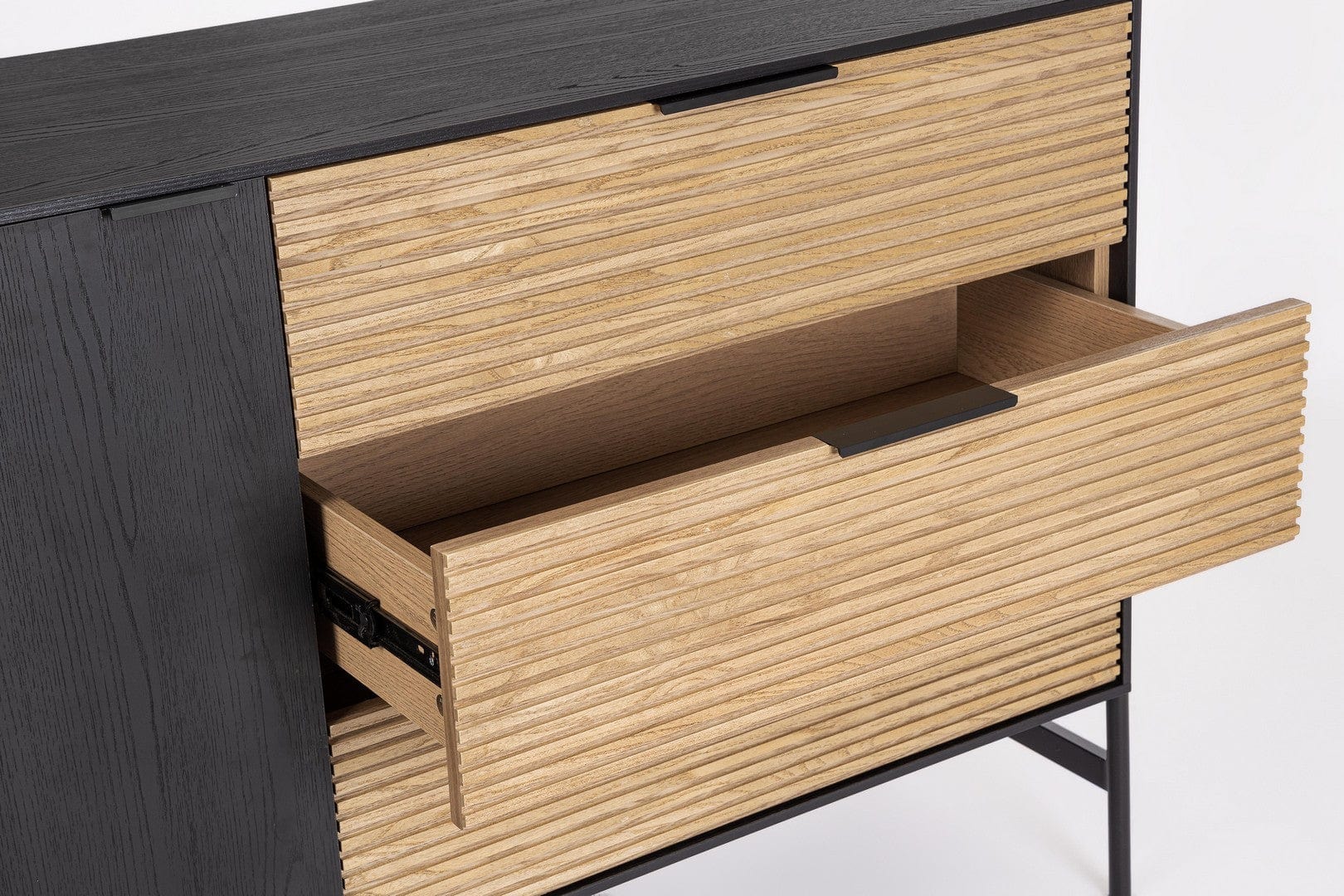 Bizzotto Credenza con 3 cassetti e 1 anta Allycia Nero