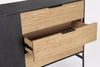 Bizzotto Credenza con 3 cassetti e 1 anta Allycia Nero