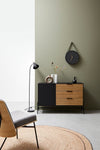 Bizzotto Credenza con 3 cassetti e 1 anta Allycia Nero