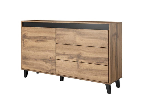 Halmar Credenza con 3 cassetti e 1 anta Nord Quercia