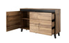 Halmar Credenza con 3 cassetti e 1 anta Nord Quercia