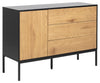 Actona Credenza con 3 cassetti e 1 anta Seaford Nero