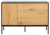 Actona Credenza con 3 cassetti e 1 anta Seaford Nero