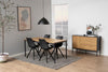 Actona Credenza con 3 cassetti e 1 anta Seaford Nero