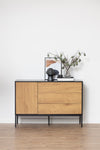 Actona Credenza con 3 cassetti e 1 anta Seaford Nero