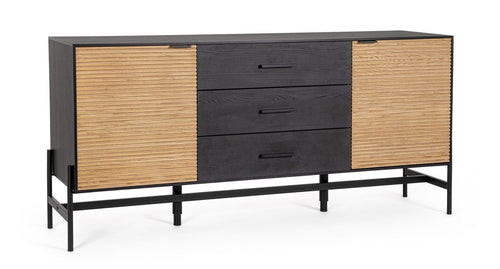 Bizzotto Credenza con 3 cassetti e 2 ante Allycia Nero