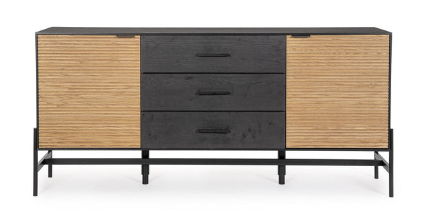 Bizzotto Credenza con 3 cassetti e 2 ante Allycia Nero