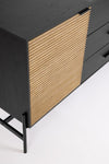 Bizzotto Credenza con 3 cassetti e 2 ante Allycia Nero