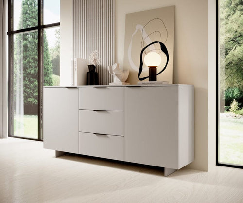 Halmar Credenza con 3 cassetti e 2 ante Alma Beige