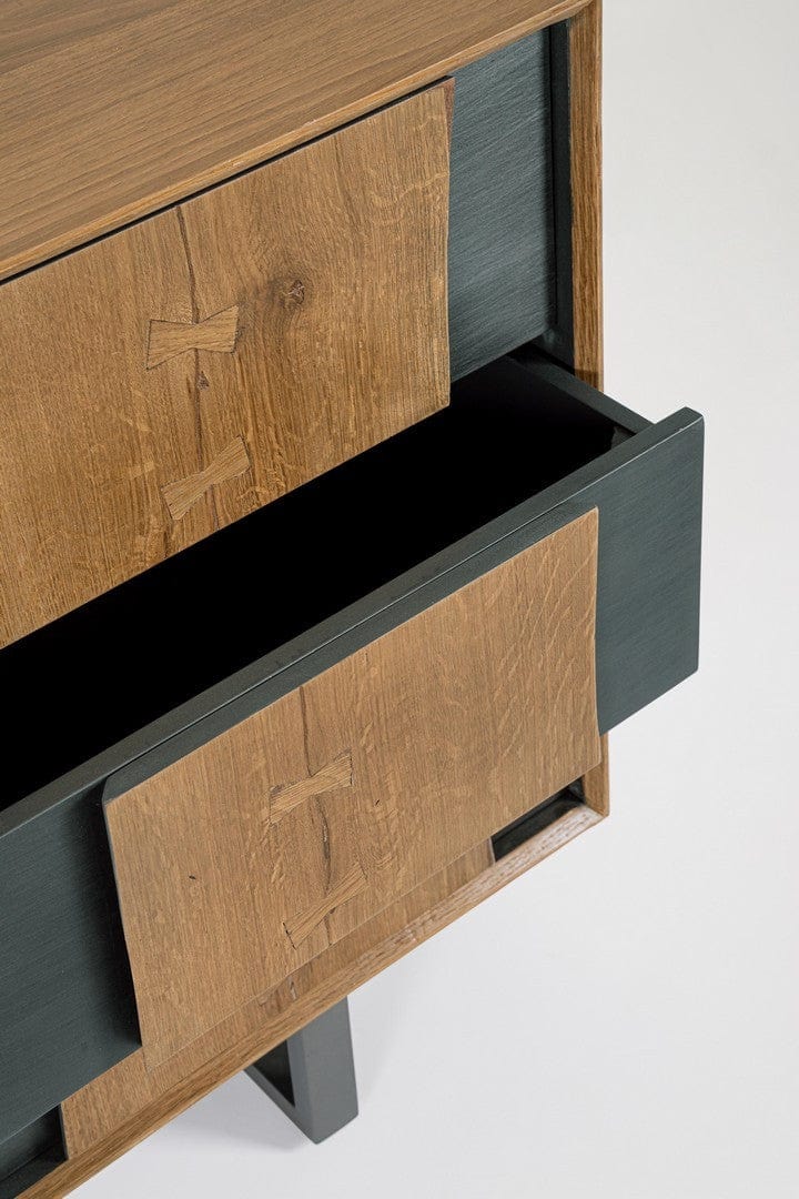Bizzotto Credenza con 3 cassetti e 2 ante Garwood Naturale