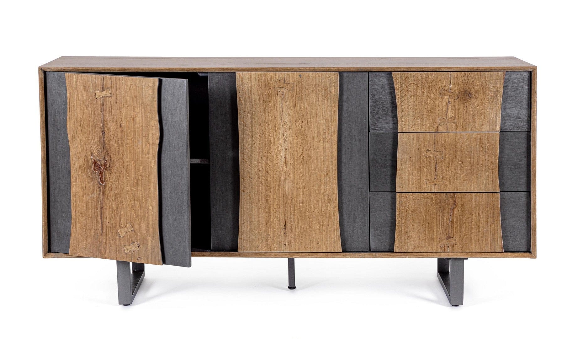 Bizzotto Credenza con 3 cassetti e 2 ante Garwood Naturale