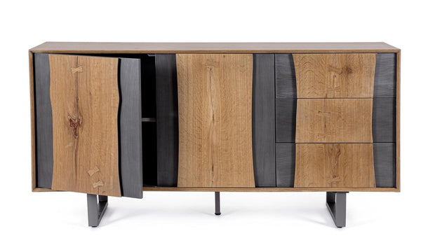 Bizzotto Credenza con 3 cassetti e 2 ante Garwood Naturale