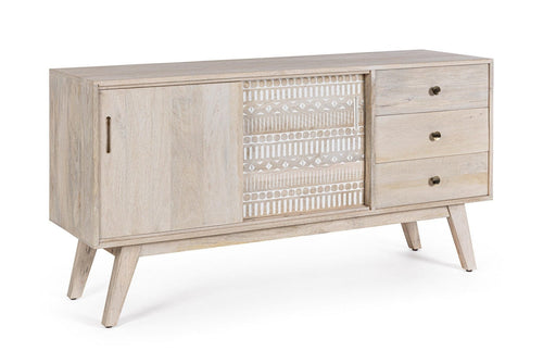 Bizzotto Credenza con 3 cassetti e 2 ante Indira Naturale
