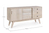 Bizzotto Credenza con 3 cassetti e 2 ante Indira Naturale