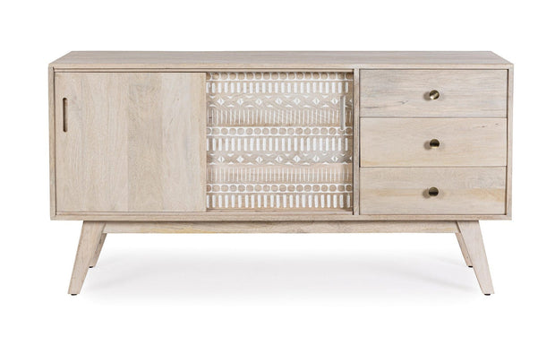 Bizzotto Credenza con 3 cassetti e 2 ante Indira Naturale