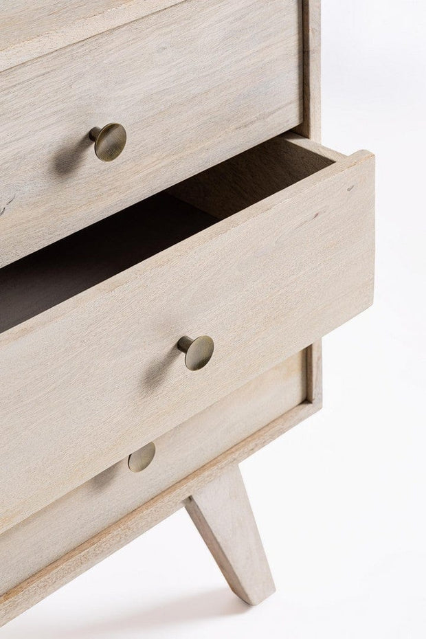 Bizzotto Credenza con 3 cassetti e 2 ante Indira Naturale