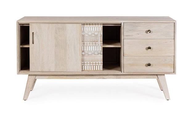 Bizzotto Credenza con 3 cassetti e 2 ante Indira Naturale