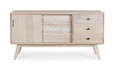 Bizzotto Credenza con 3 cassetti e 2 ante Indira Naturale