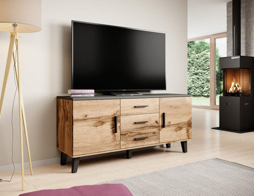 Halmar Credenza con 3 cassetti e 2 ante Lotta Quercia