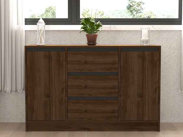 Asir Credenza con 3 cassetti e 2 ante Onat Antracite