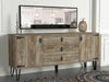 Asir Credenza con 3 cassetti e 2 ante Patik Naturale