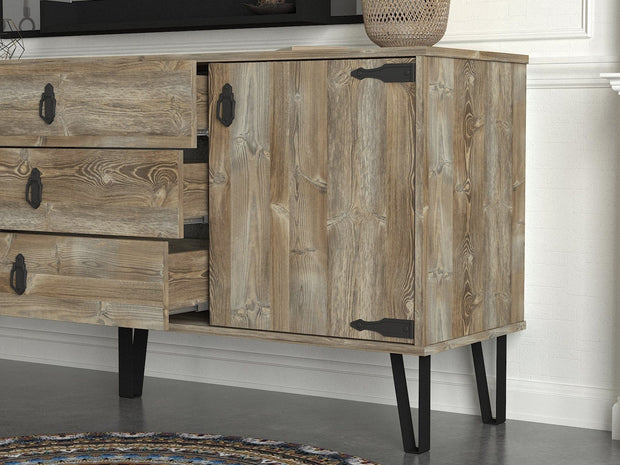 Asir Credenza con 3 cassetti e 2 ante Patik Naturale