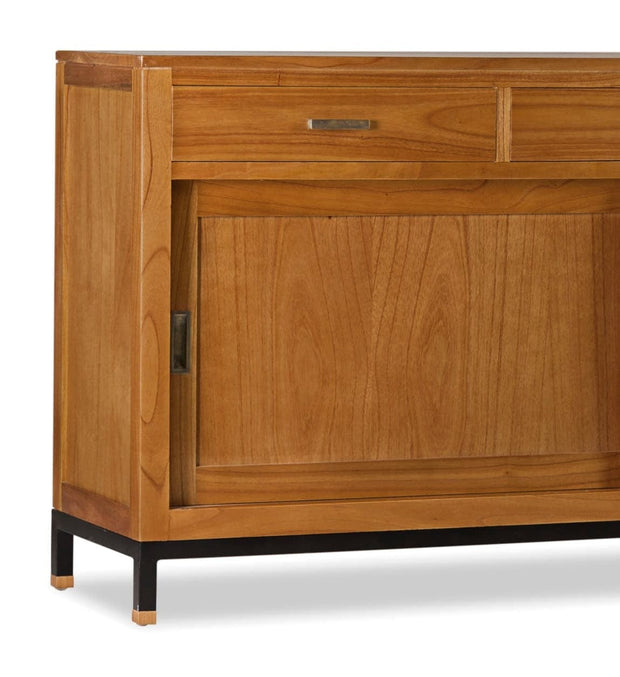 Moycor Credenza con 3 cassetti e 2 ante scorrevoli Madhu Naturale