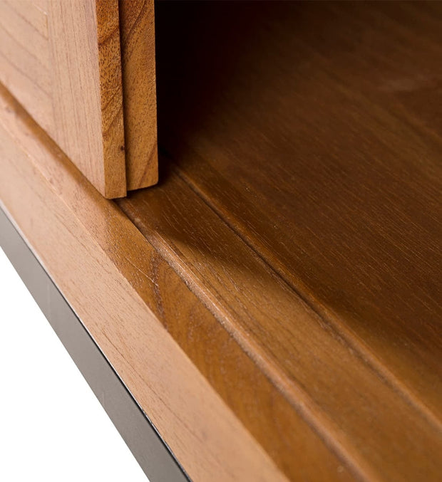 Moycor Credenza con 3 cassetti e 2 ante scorrevoli Madhu Naturale
