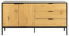 Actona Credenza con 3 cassetti e 2 ante Seaford Nero