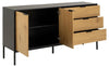 Actona Credenza con 3 cassetti e 2 ante Seaford Nero