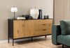 Actona Credenza con 3 cassetti e 2 ante Seaford Nero