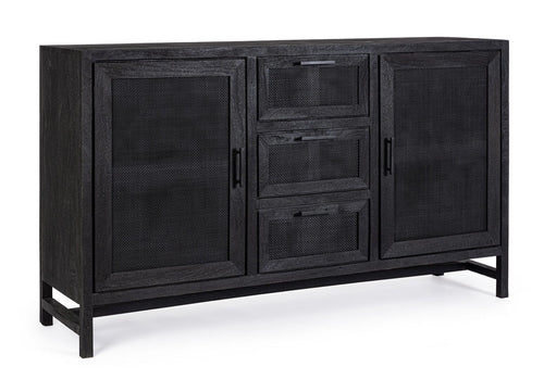 Bizzotto Credenza con 3 cassetti e 2 ante Weston Nero