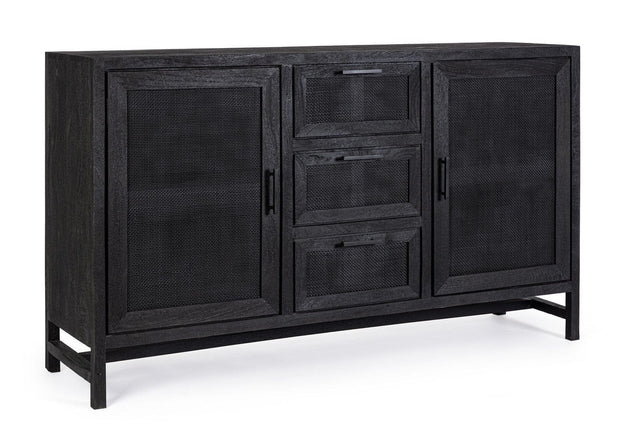 Bizzotto Credenza con 3 cassetti e 2 ante Weston Nero