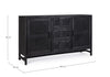 Bizzotto Credenza con 3 cassetti e 2 ante Weston Nero